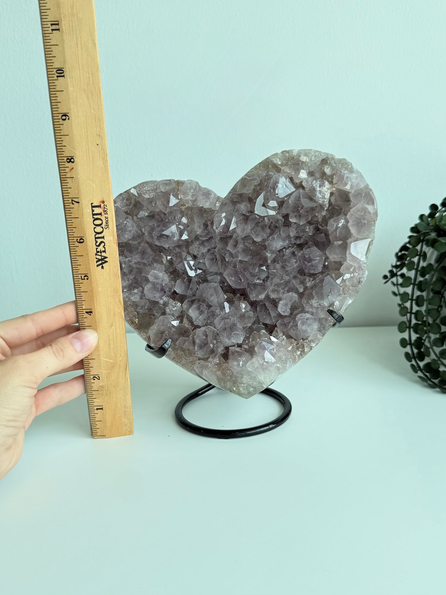 Amethyst Heart On Stand - Brazil
