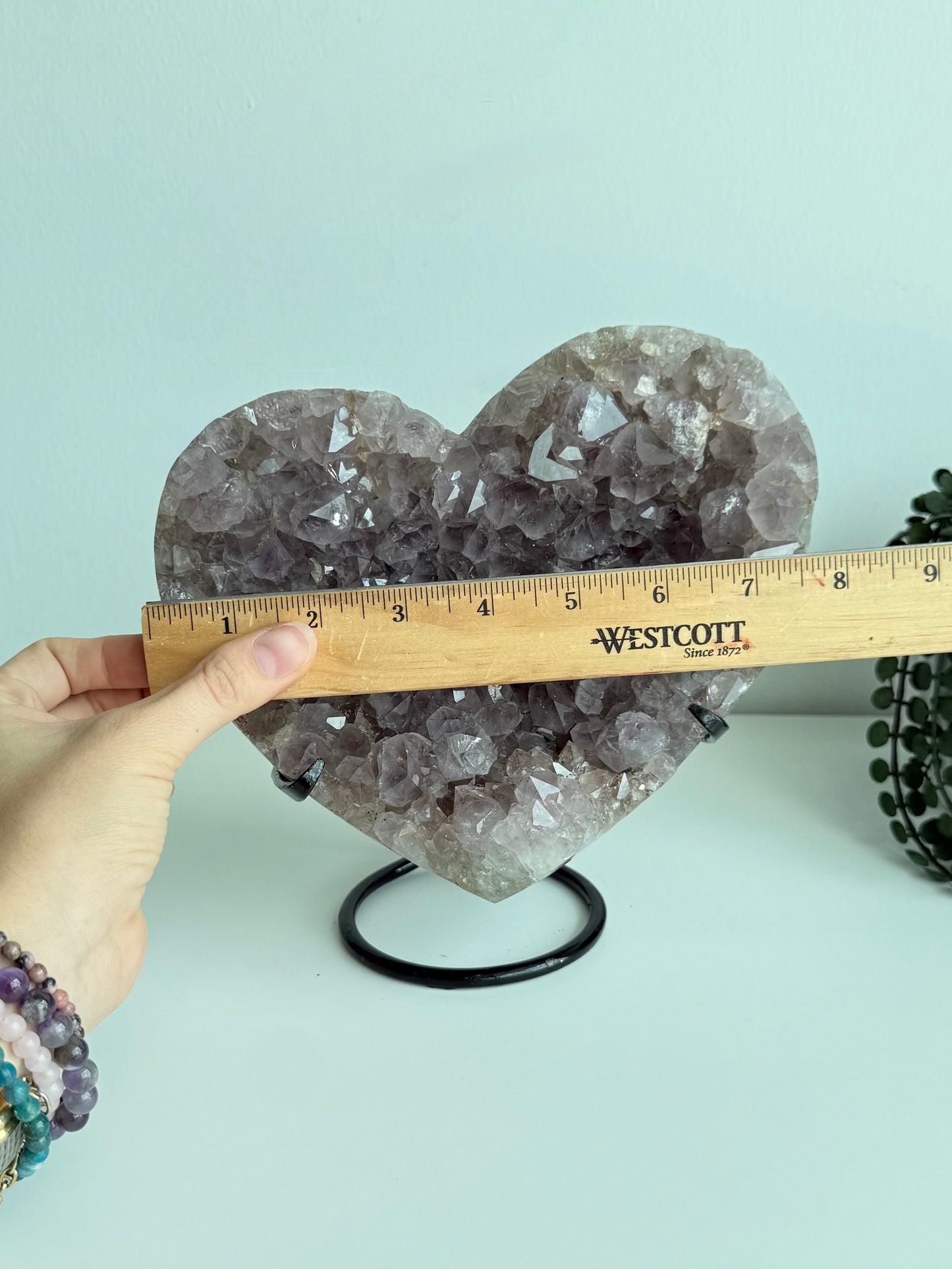 Amethyst Heart On Stand - Brazil