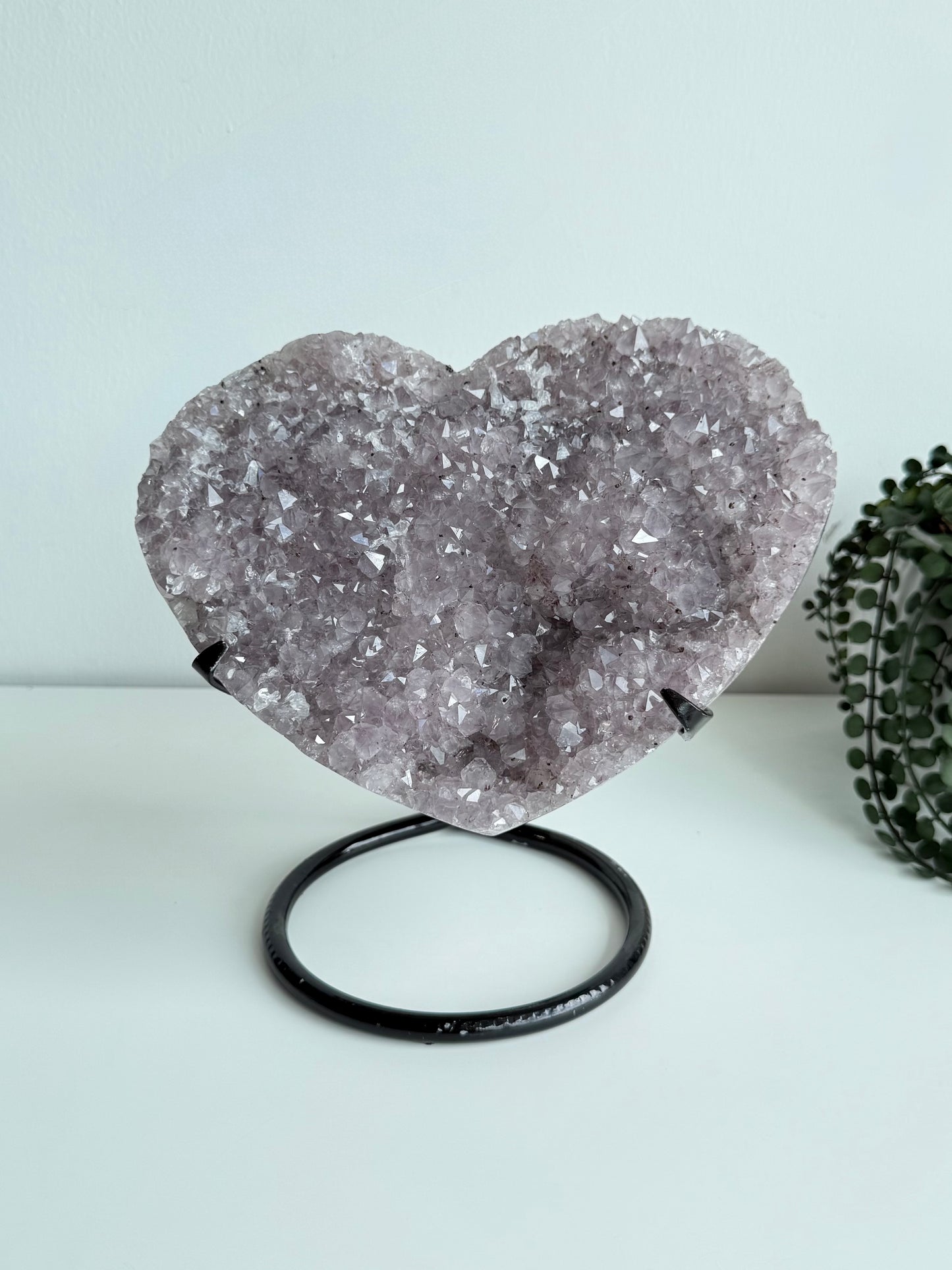 Amethyst Heart On Stand - Brazil