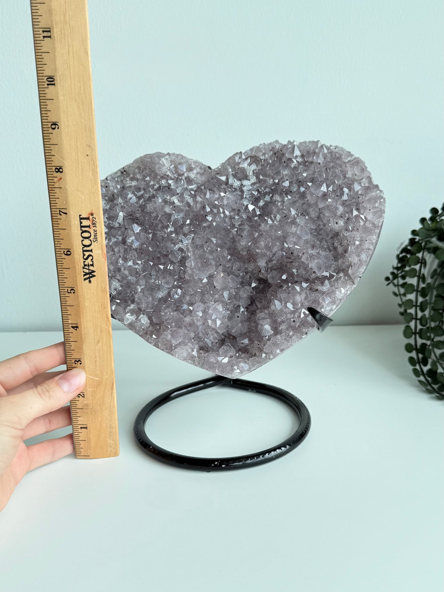 Amethyst Heart On Stand - Brazil