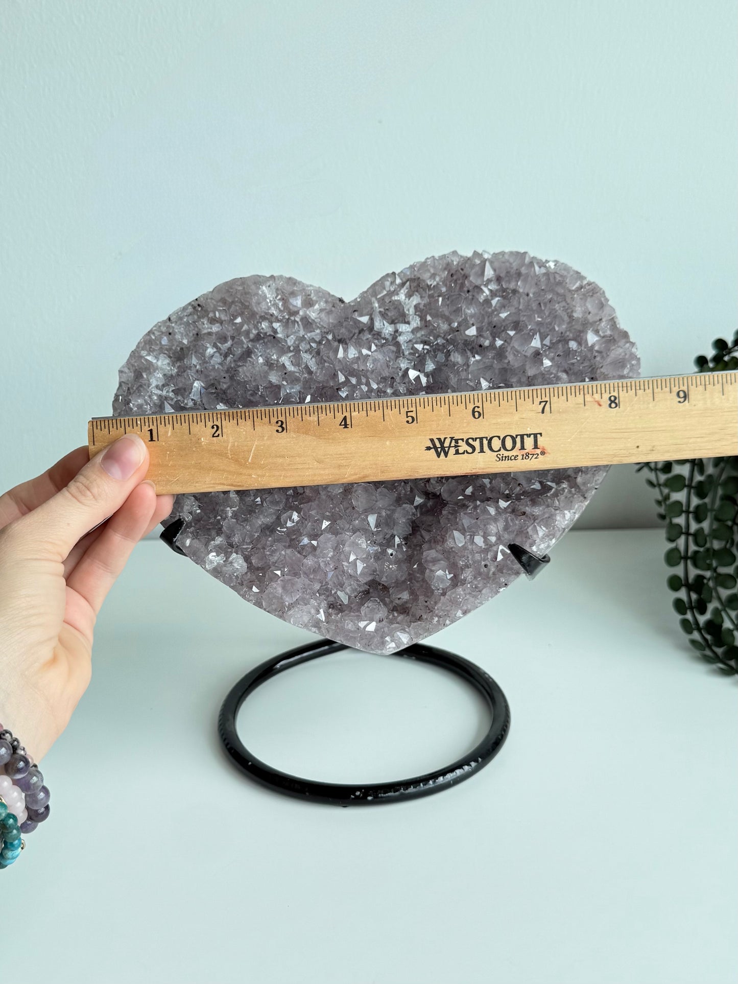 Amethyst Heart On Stand - Brazil