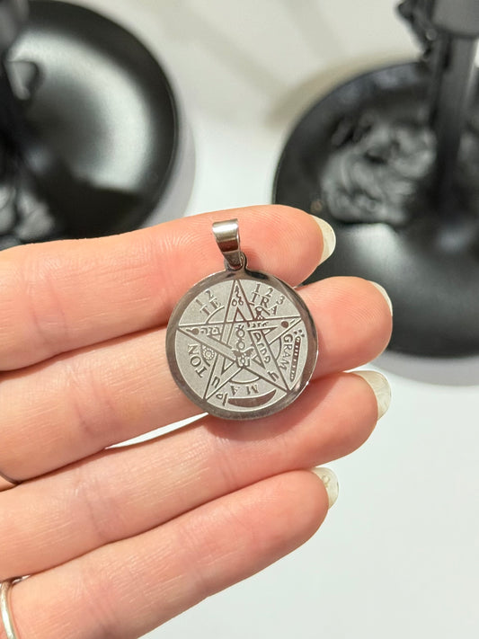 Tetragrammaton Protection Pendant – Stainless Steel