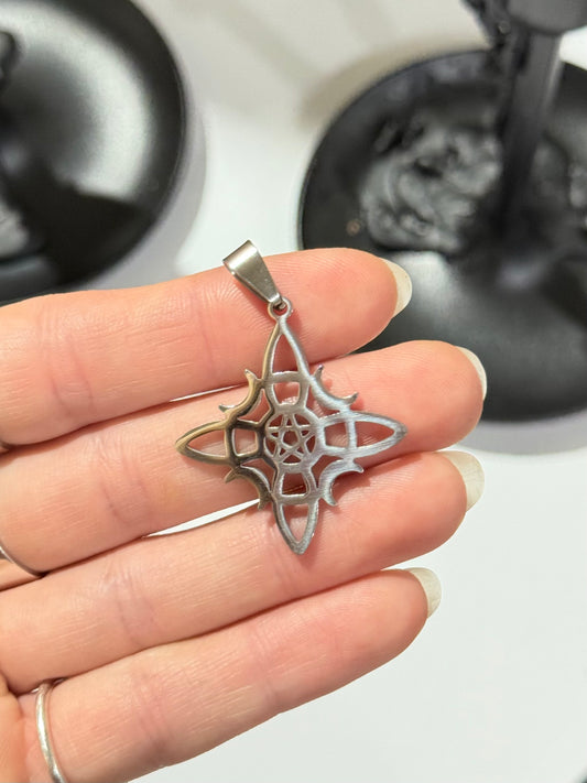 Witch’s Knot Protection Pendant – Stainless Steel