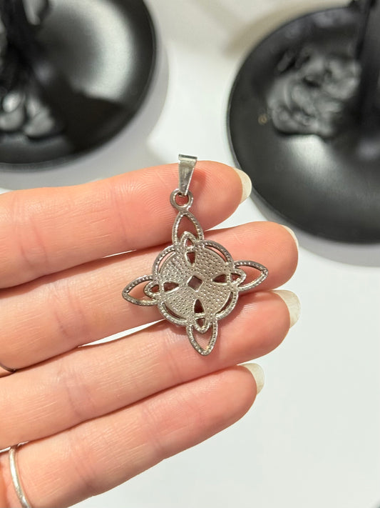 Witch’s Knot Protection Pendant – Stainless Steel