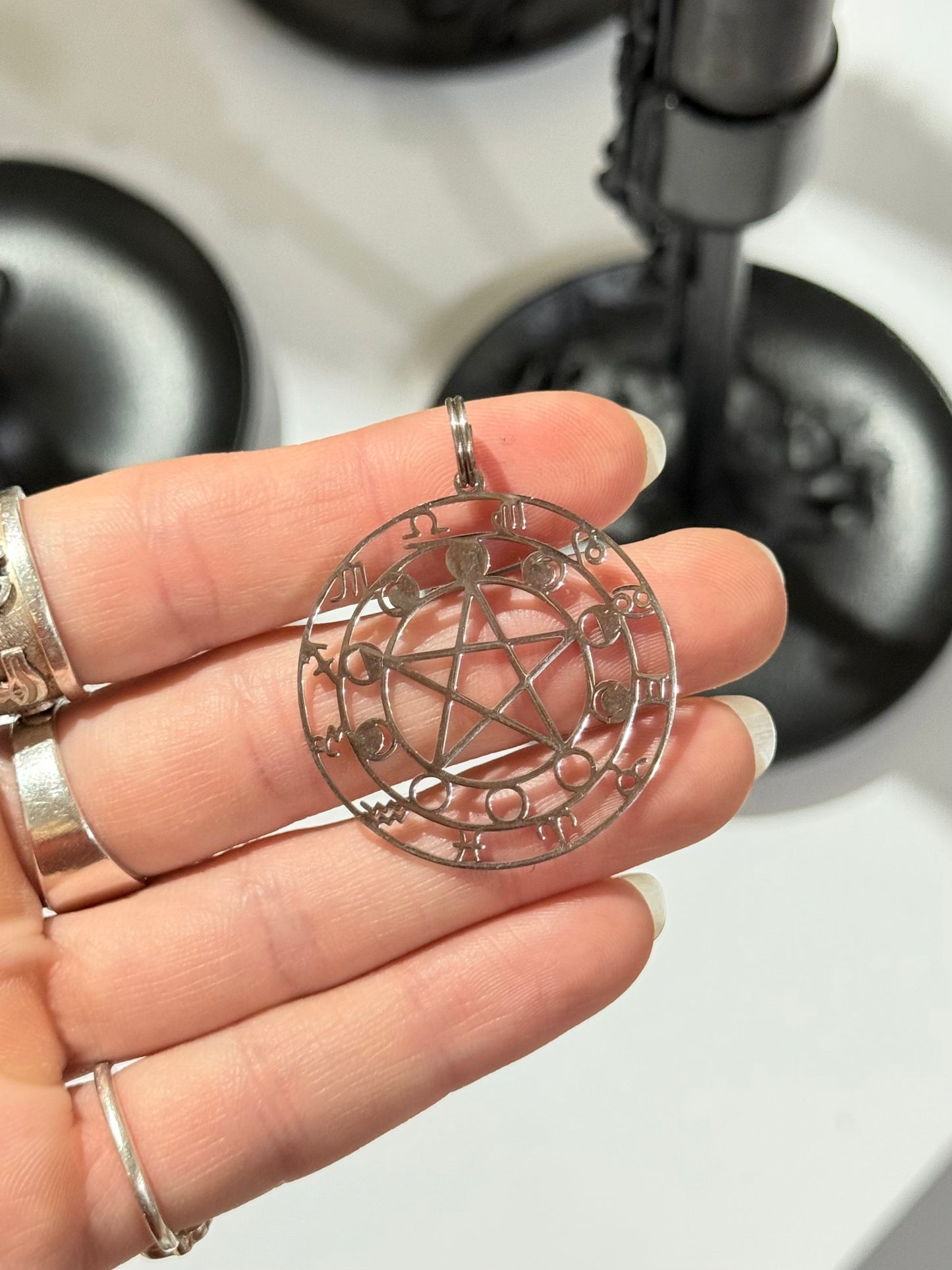 Astrological Pentacle Pendant – Stainless Steel