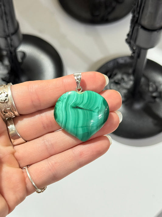 Malachite Heart Pendant
