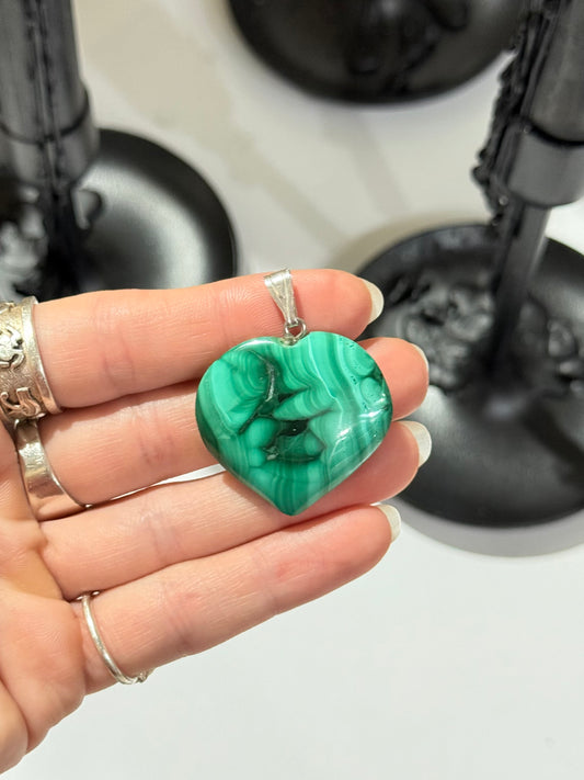 Malachite Heart Pendant