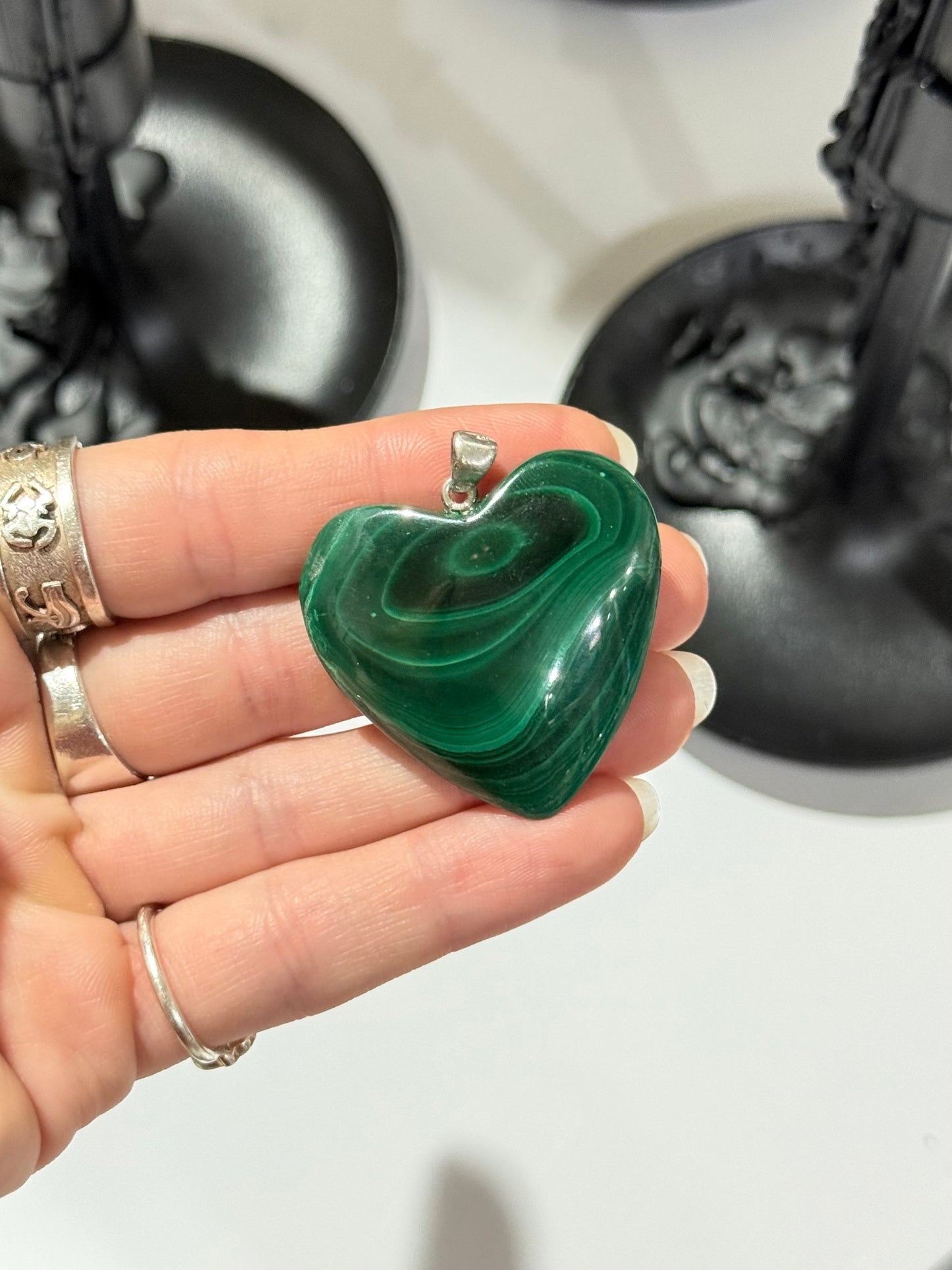 Malachite Heart Pendant