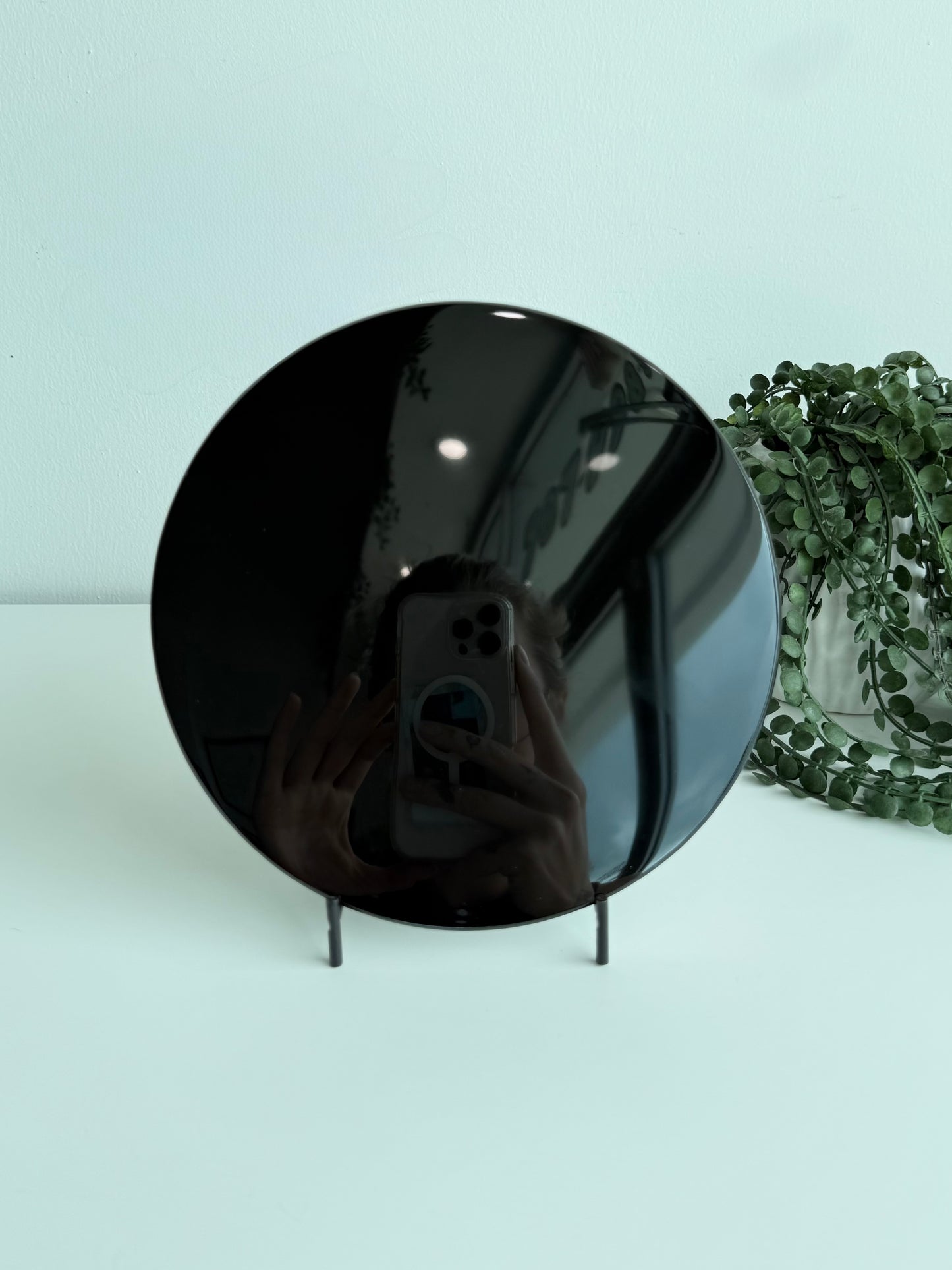 Black Obsidian Mirror 8"