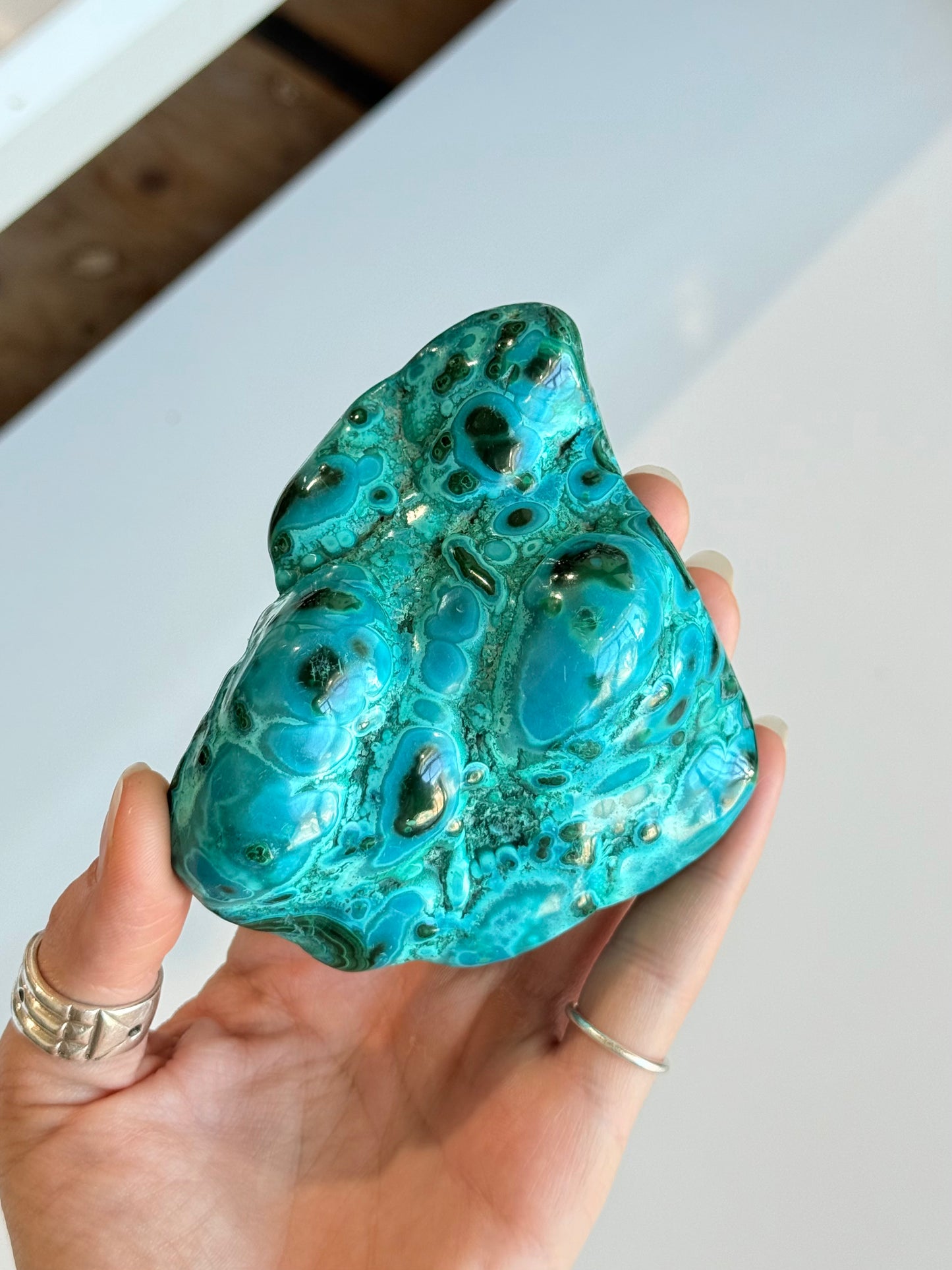 Malachite and chrysocolla ( Polished )