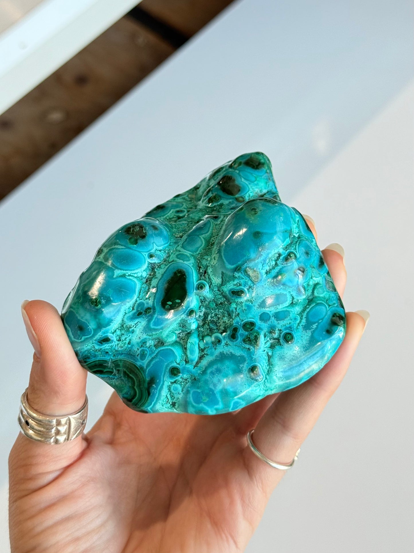 Malachite and chrysocolla ( Polished )