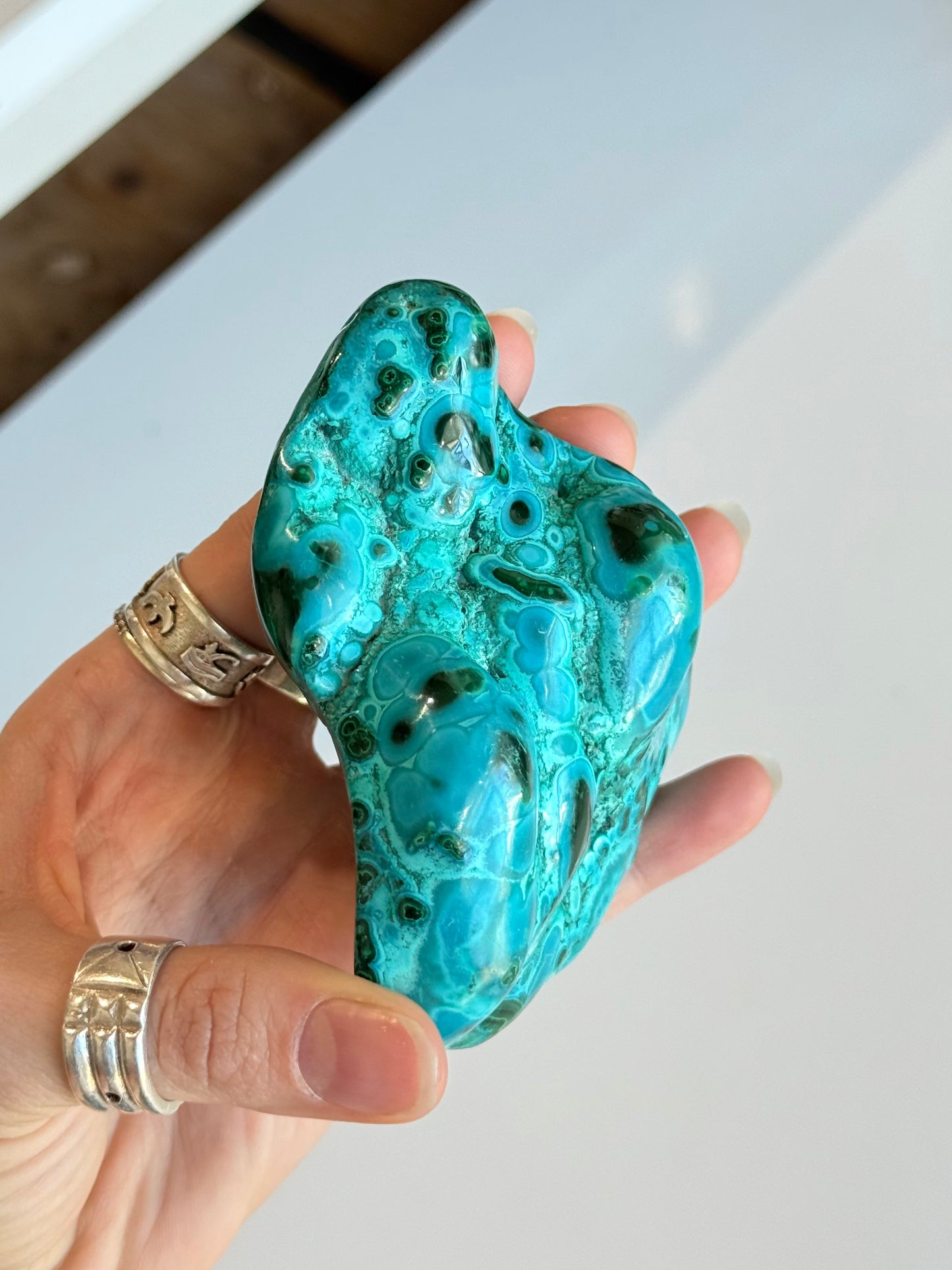 Malachite and chrysocolla ( Polished )