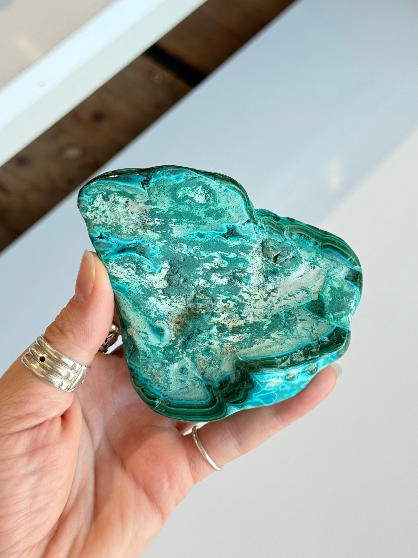 Malachite and chrysocolla ( Polished )