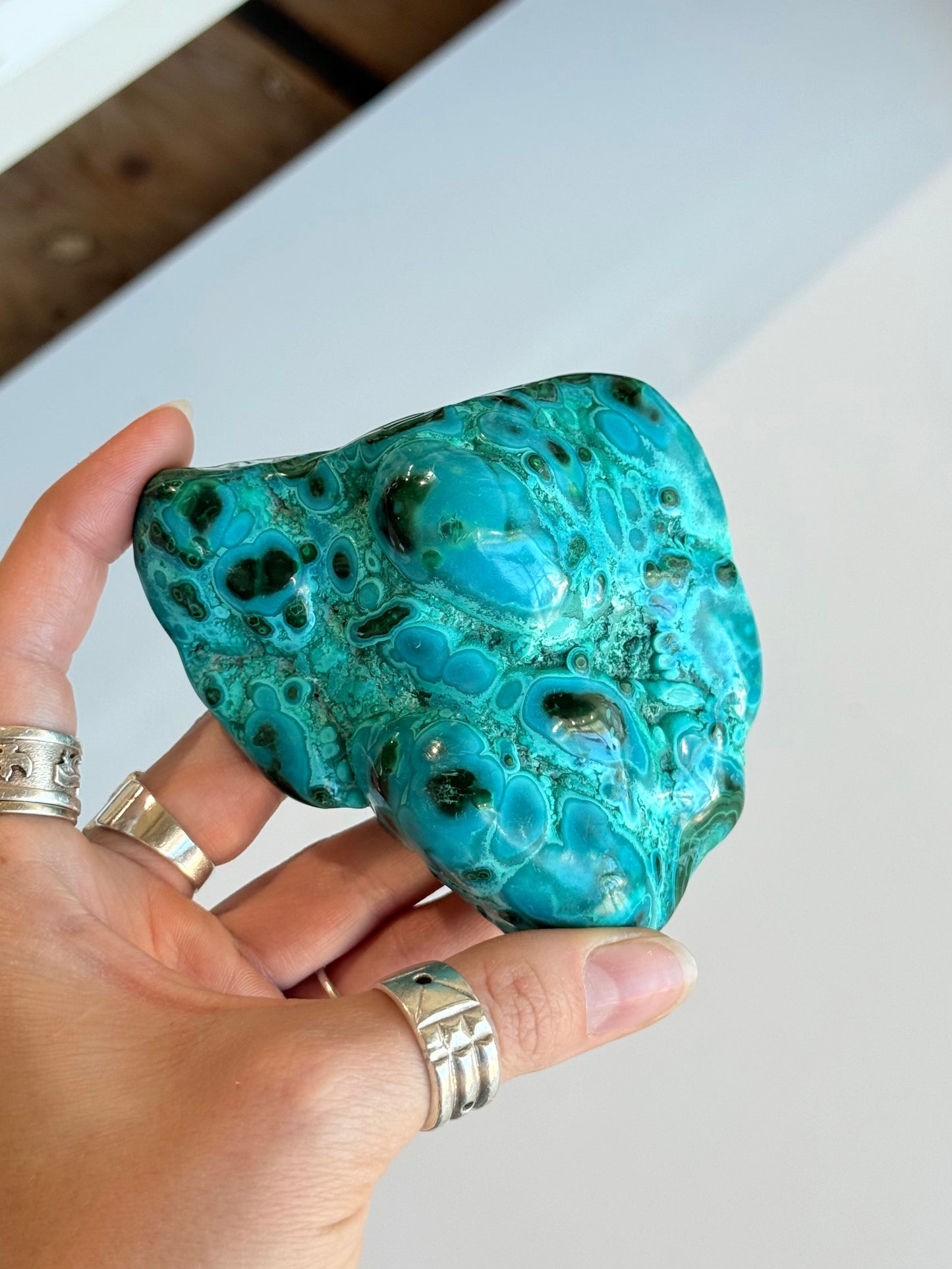 Malachite and chrysocolla ( Polished )