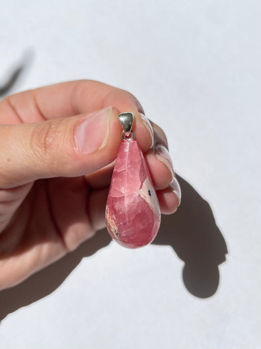 Rhodochrosite Drop Pendant