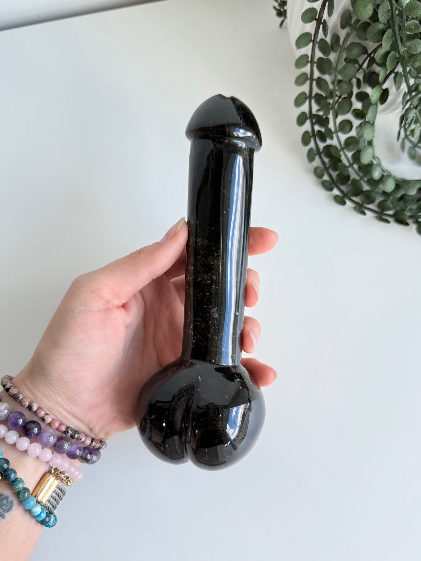 Sheen Obsidian Root Chakra Sculpture