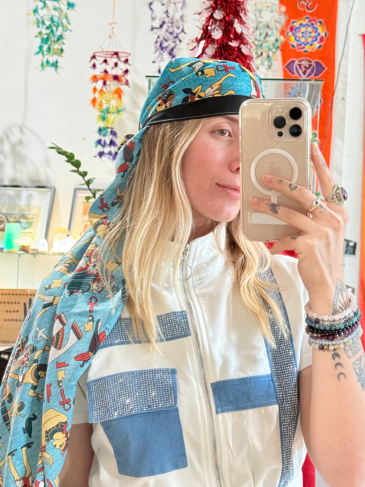 Egyptian Shawl ( Teal Color )