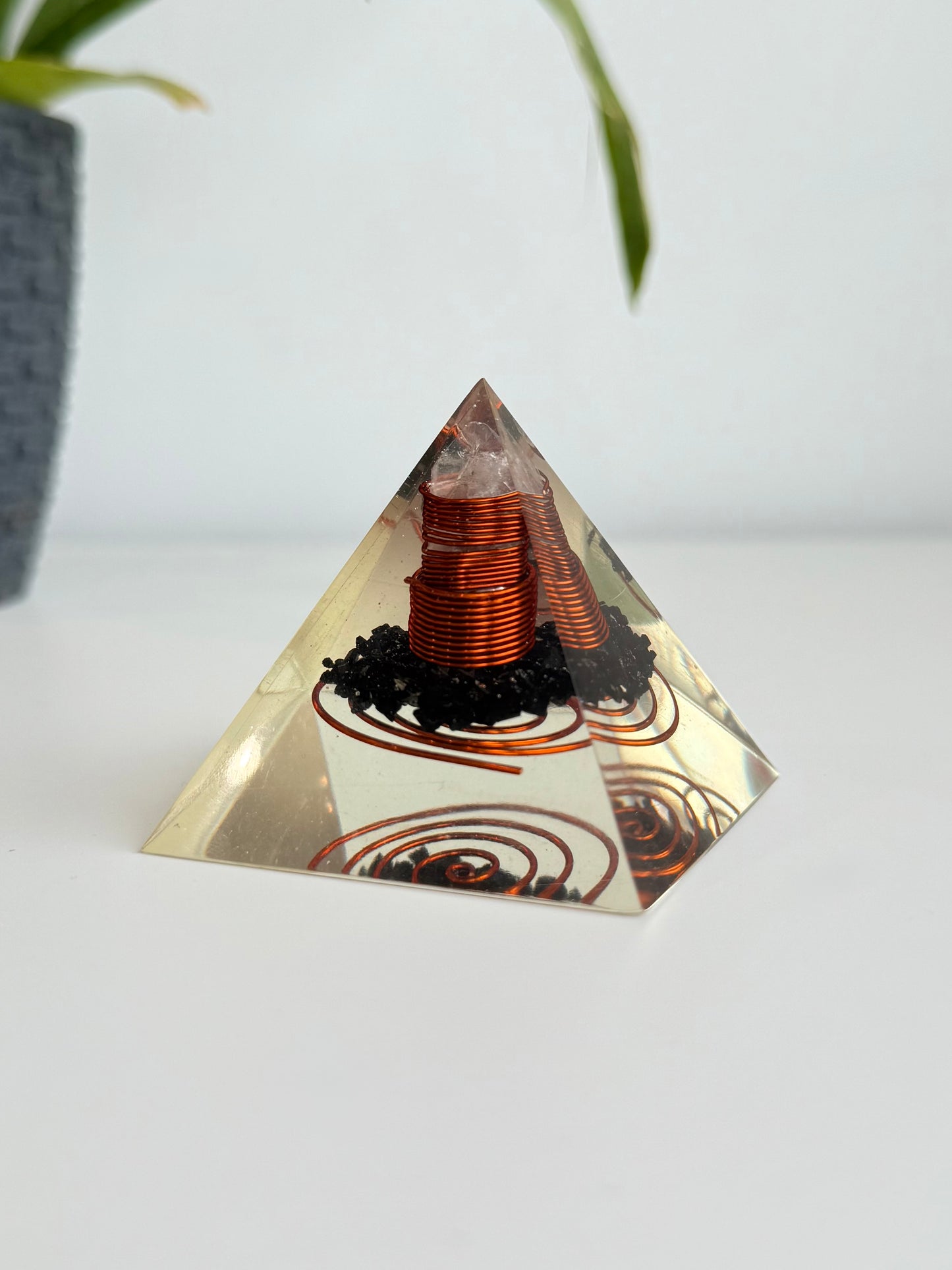 Tourmaline and Clear Qauztz Orgonite