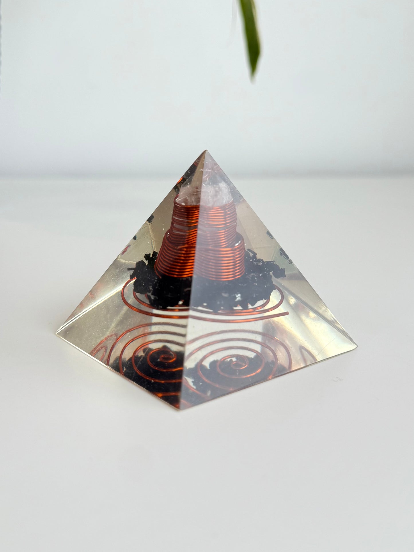 Tourmaline and Clear Qauztz Orgonite