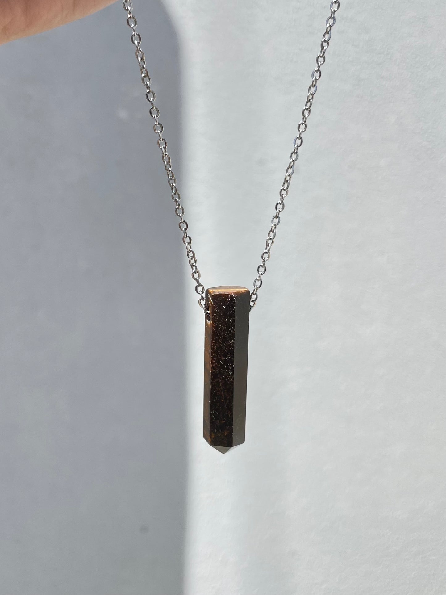 Tiger Eye Point Necklace