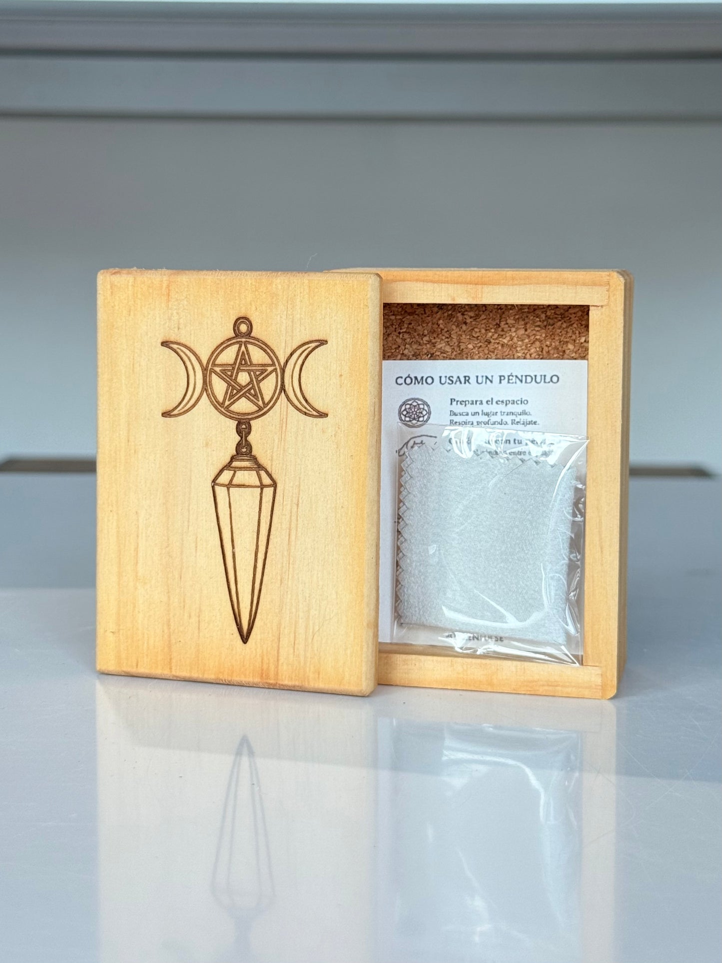 Moonstone Pendulum ( Wood Box Included )