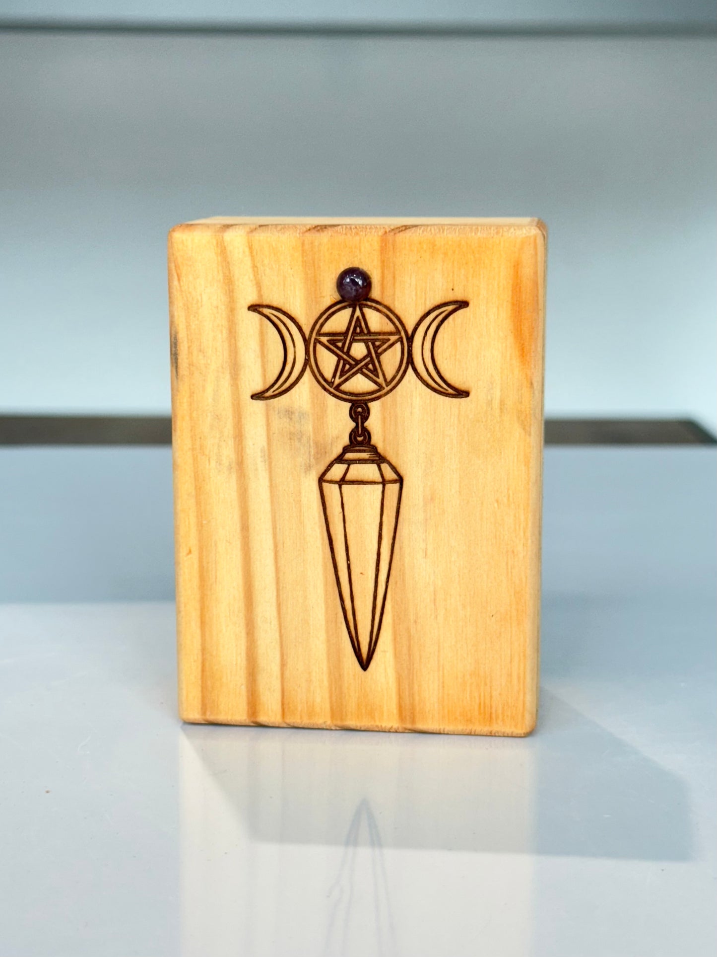 Amethyst Pendulum ( Wood Box Included )