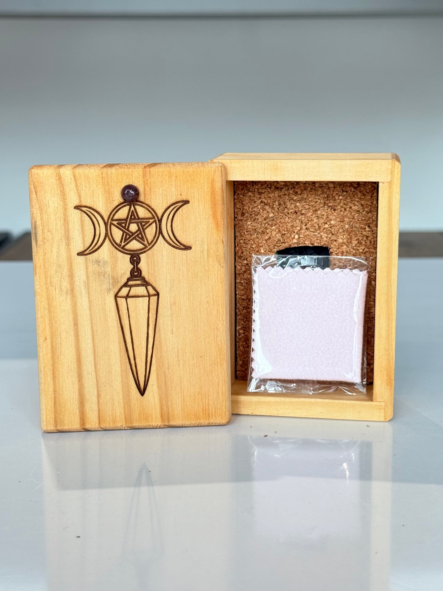 Amethyst Pendulum ( Wood Box Included )
