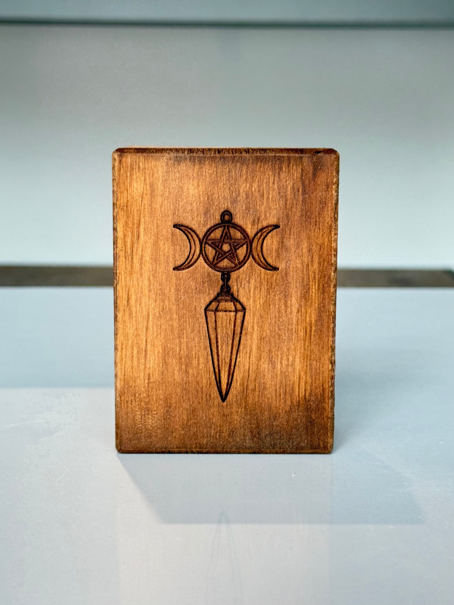 Green Aventurine Pendulum ( Wood Box Included )