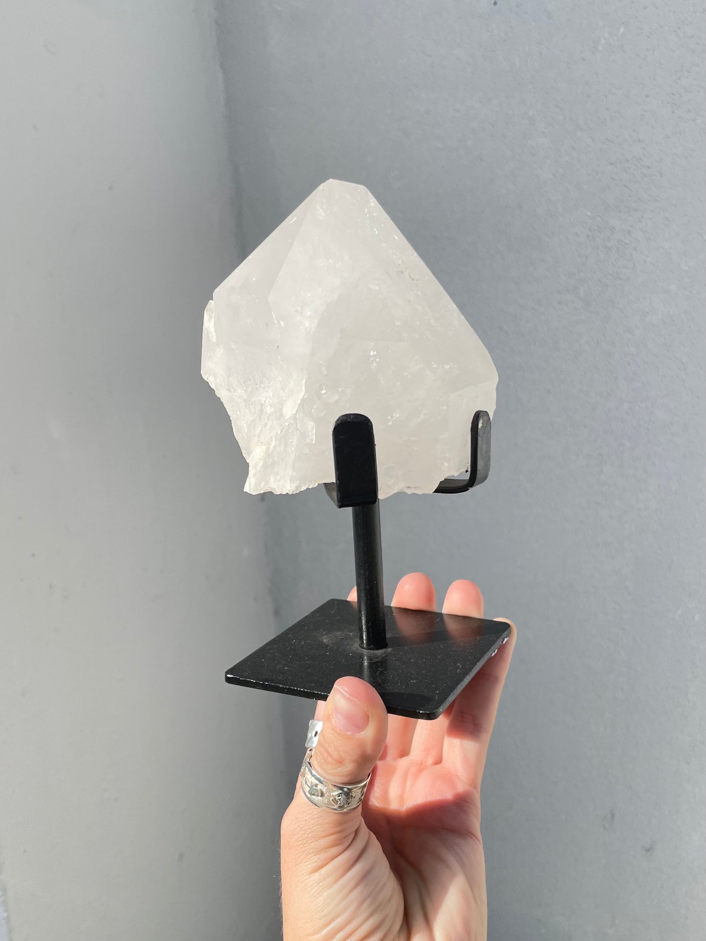 Clear Quartz Point on Stand