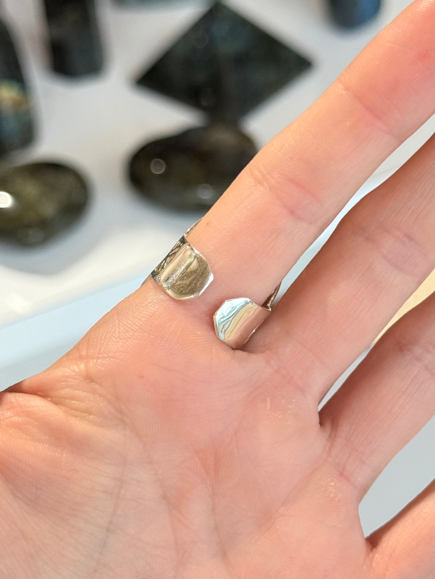 Flower of Life Adjustable Ring – Sterling Silver