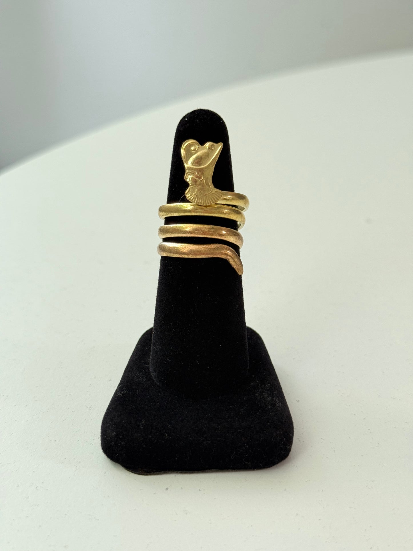Ramses Swirl Adjustable Brass Ring – Best Fits Size 8 and Can Be Adjusted Larger