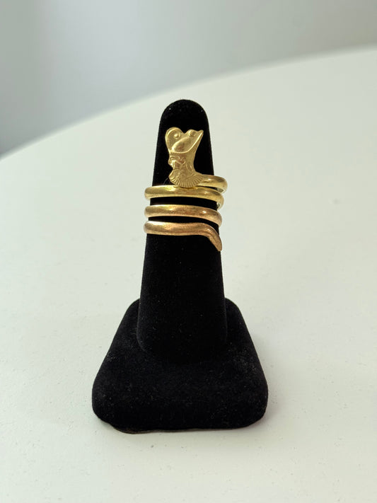 Ramses Swirl Adjustable Brass Ring – Best Fits Size 8 and Can Be Adjusted Larger