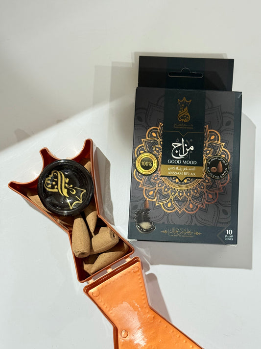 Good Mood (Ansam Relax) 45 min burning time  ( Backflow Dhoop Cones )