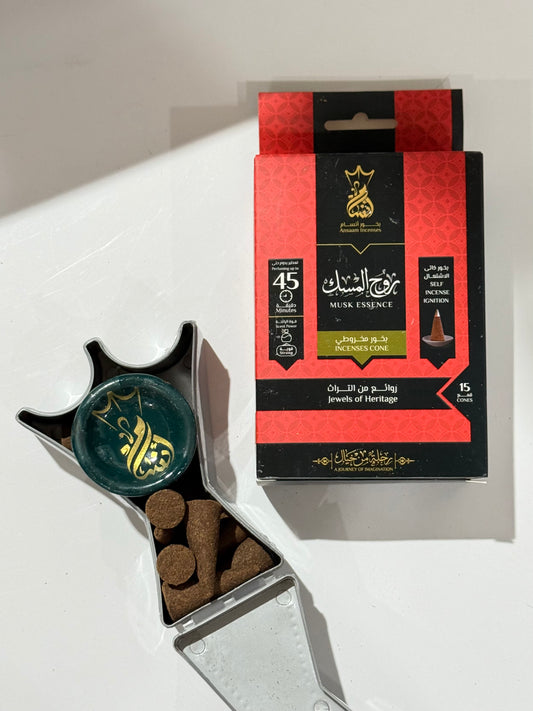Musk Essence Cone ( Egyptian Incense ) Can last up to 45 Minutes each cone