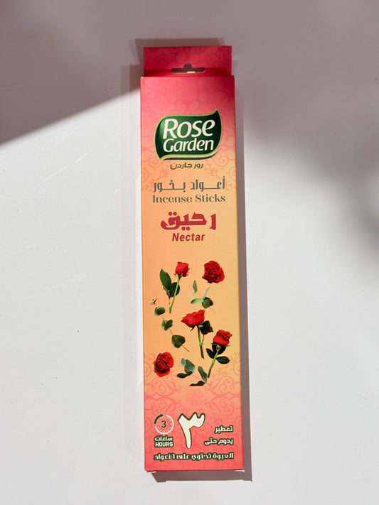 Nectar Incense Sticks - Rose Garden ( Can last up to 3 hrs per Stick )