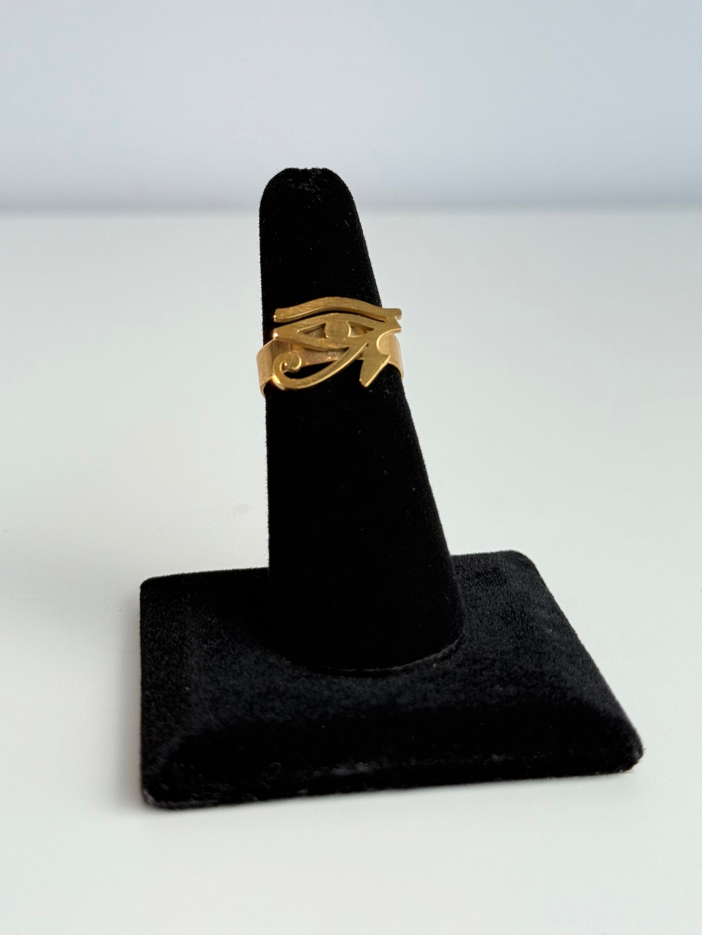 Eye of Horus Adjustable Brass Ring – Best Fits Size 6 and Can Be Adjusted Larger