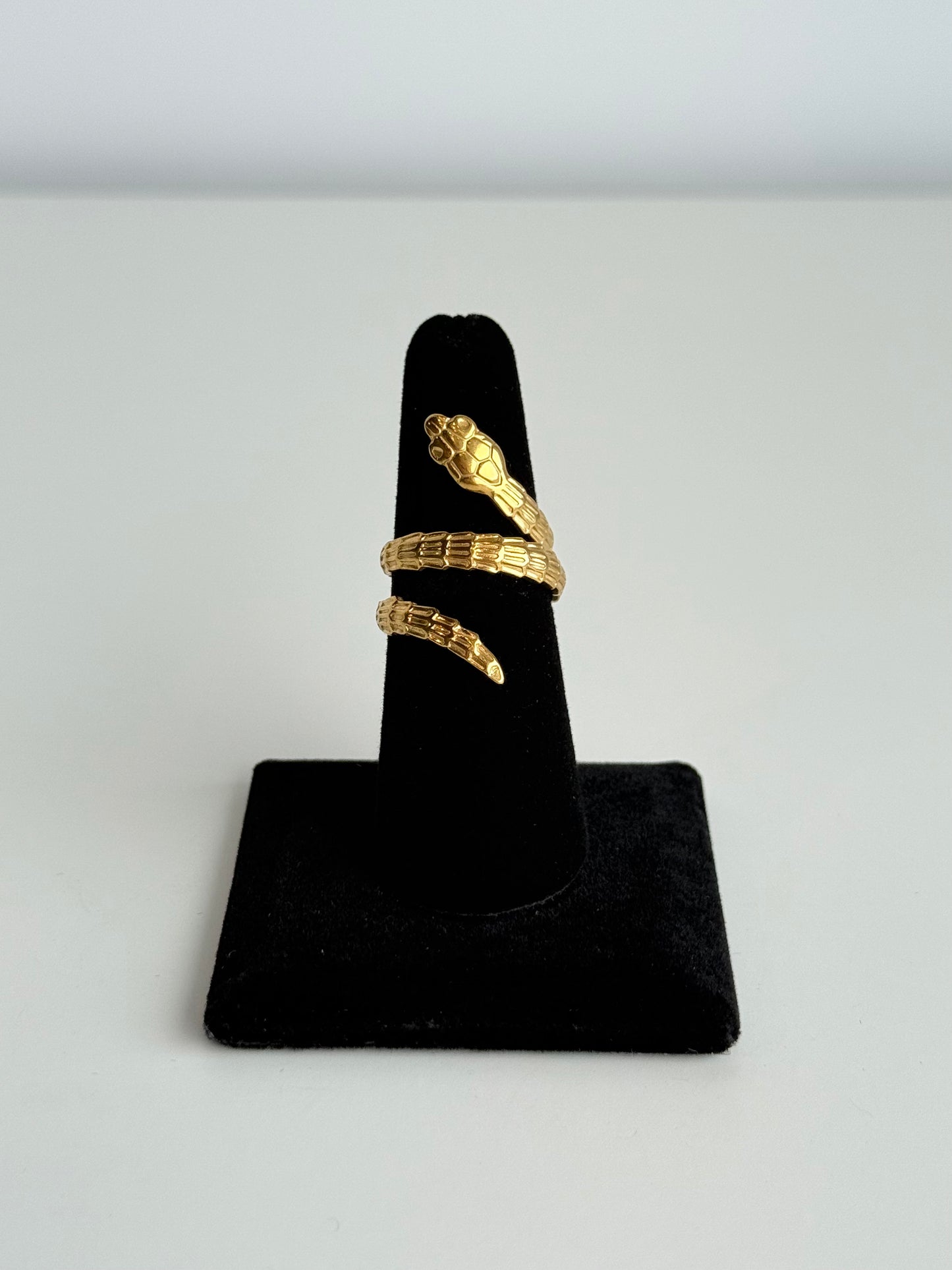 Snake Adjustable Brass Ring – Best Fits Size 6 and Can Be Adjusted Larger