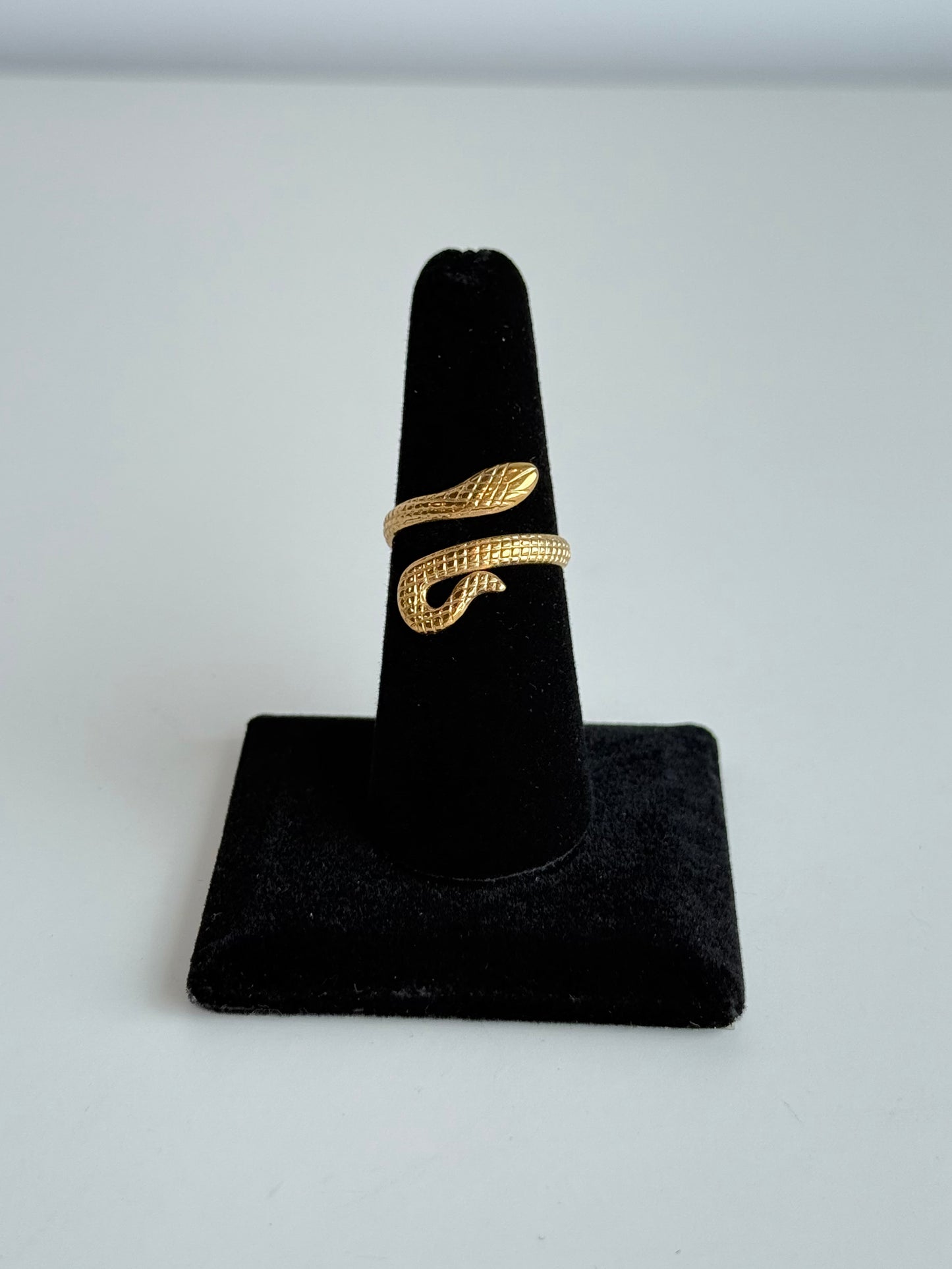 Snake Adjustable Brass Ring – Best Fits Size 7 and Can Be Adjusted Larger