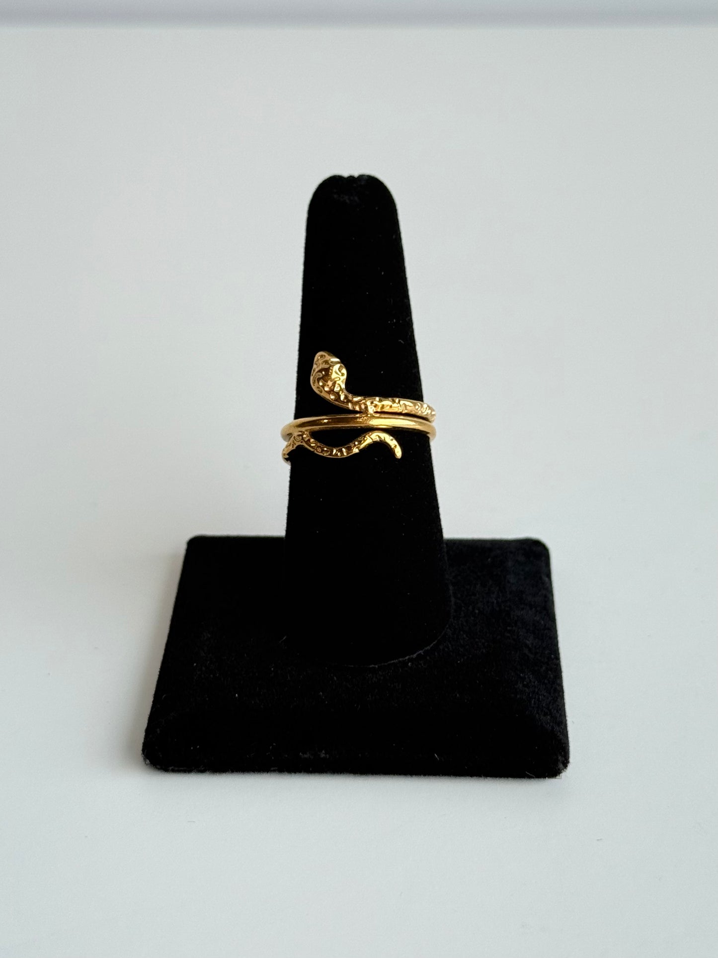 Snake Adjustable Brass Ring – Best Fits Size 7 and Can Be Adjusted Larger