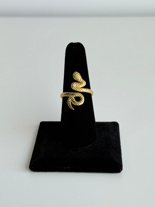 Snake Adjustable Brass Ring – Best Fits Size 7.5 and Can Be Adjusted Larger