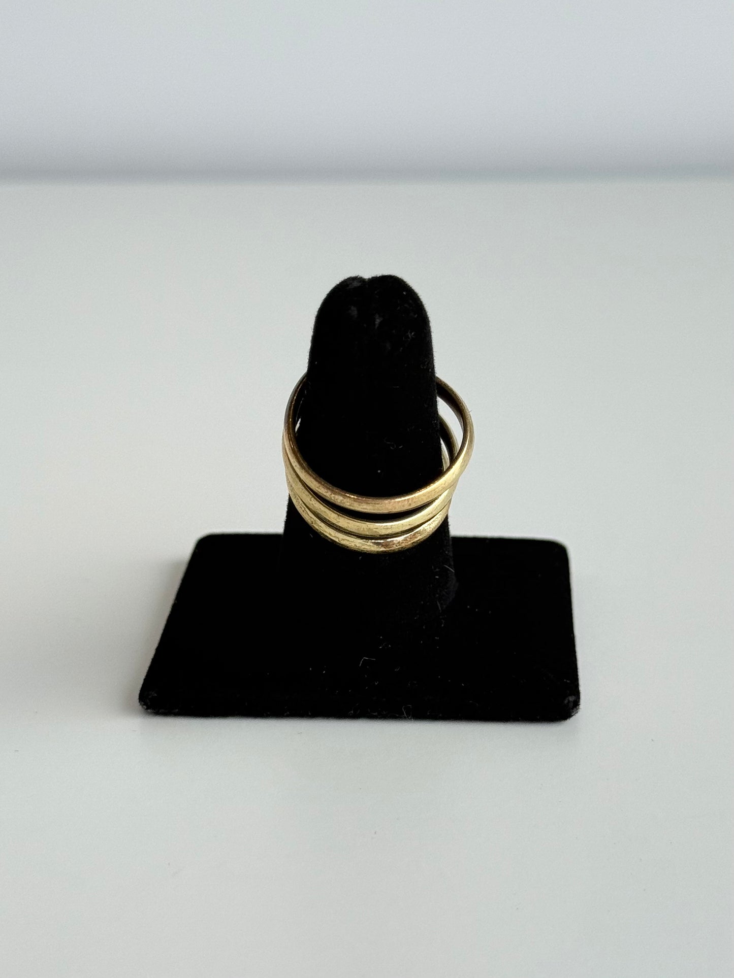 Cartouche Swirl Adjustable Brass Ring – Best Fits Size 7 and Can Be Adjusted Larger