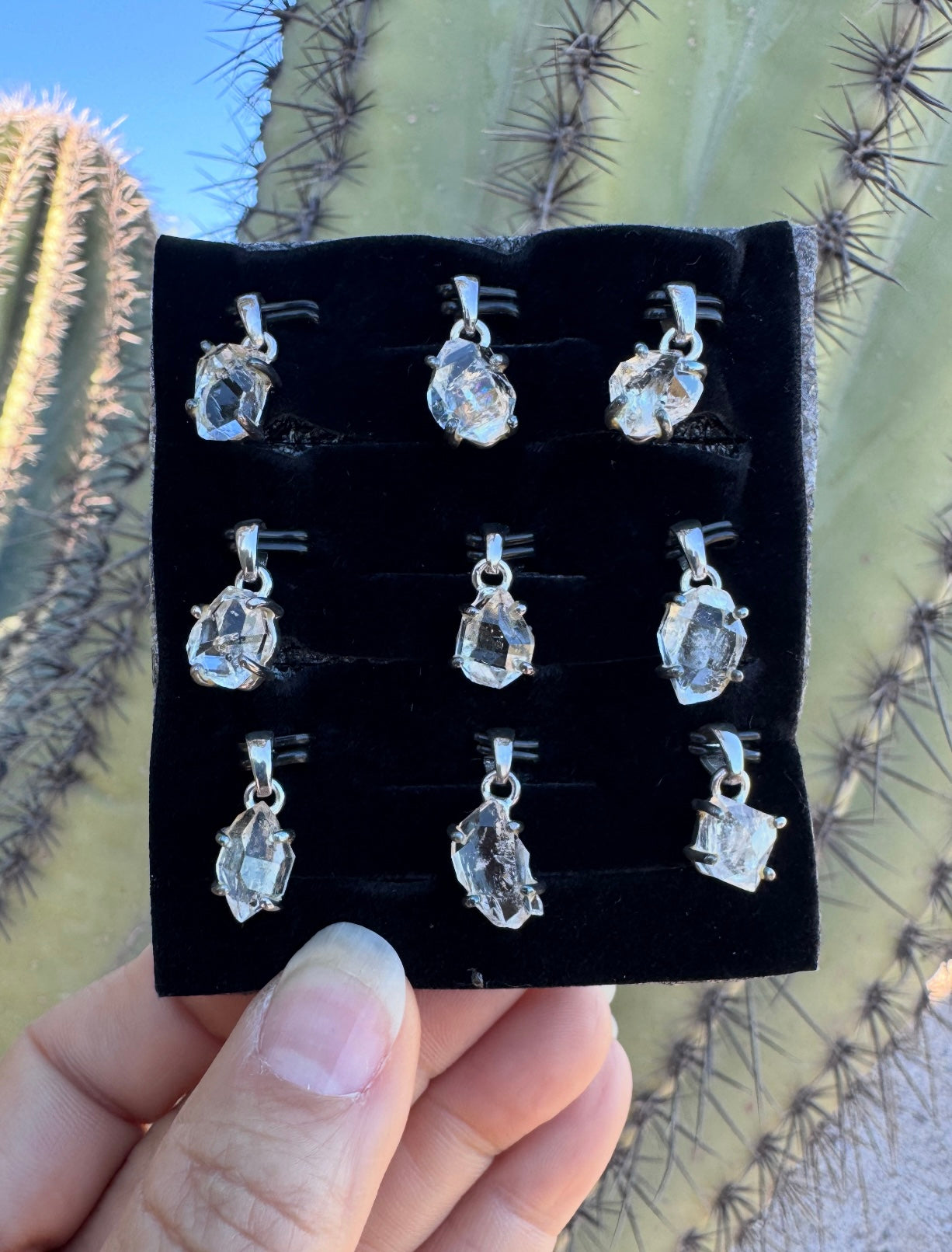 Herkimer Diamond Pendant ( Silver 925 )