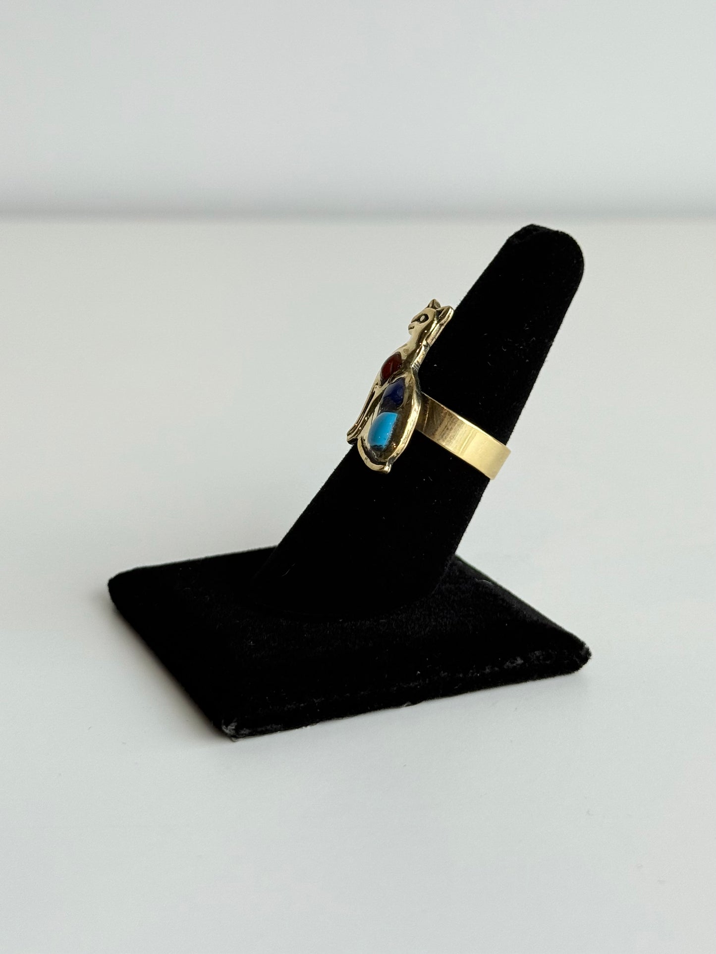 Bastet Adjustable Brass Ring – Best Fits Size 8 and Can Be Adjusted Larger
