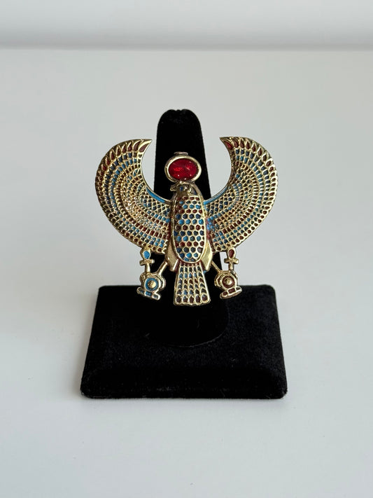 Horus Adjustable Brass Ring
