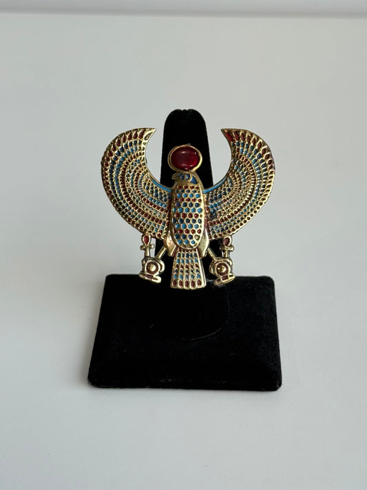 Horus Adjustable Brass Ring