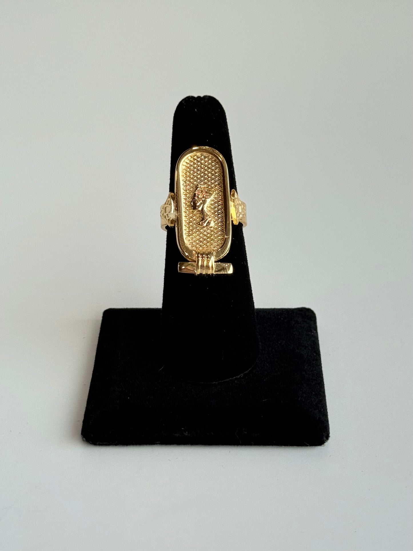 Egyptian Cartouche Adjustable Brass Ring – Best Fits Size 6.5 and Can Be Adjusted Larger