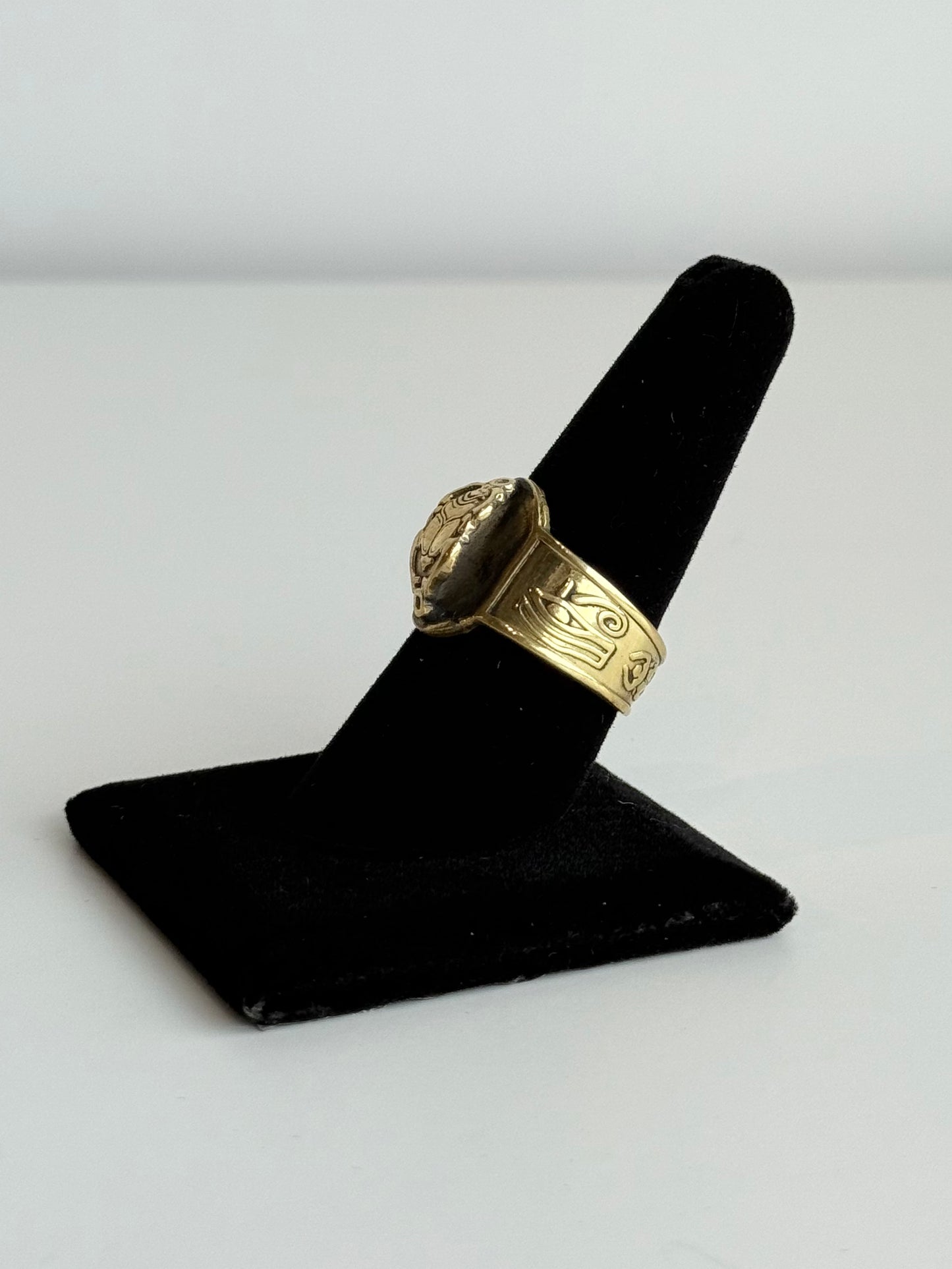 Scarab Adjustable Brass Ring – Best Fits Size 9 and Can Be Adjusted Larger