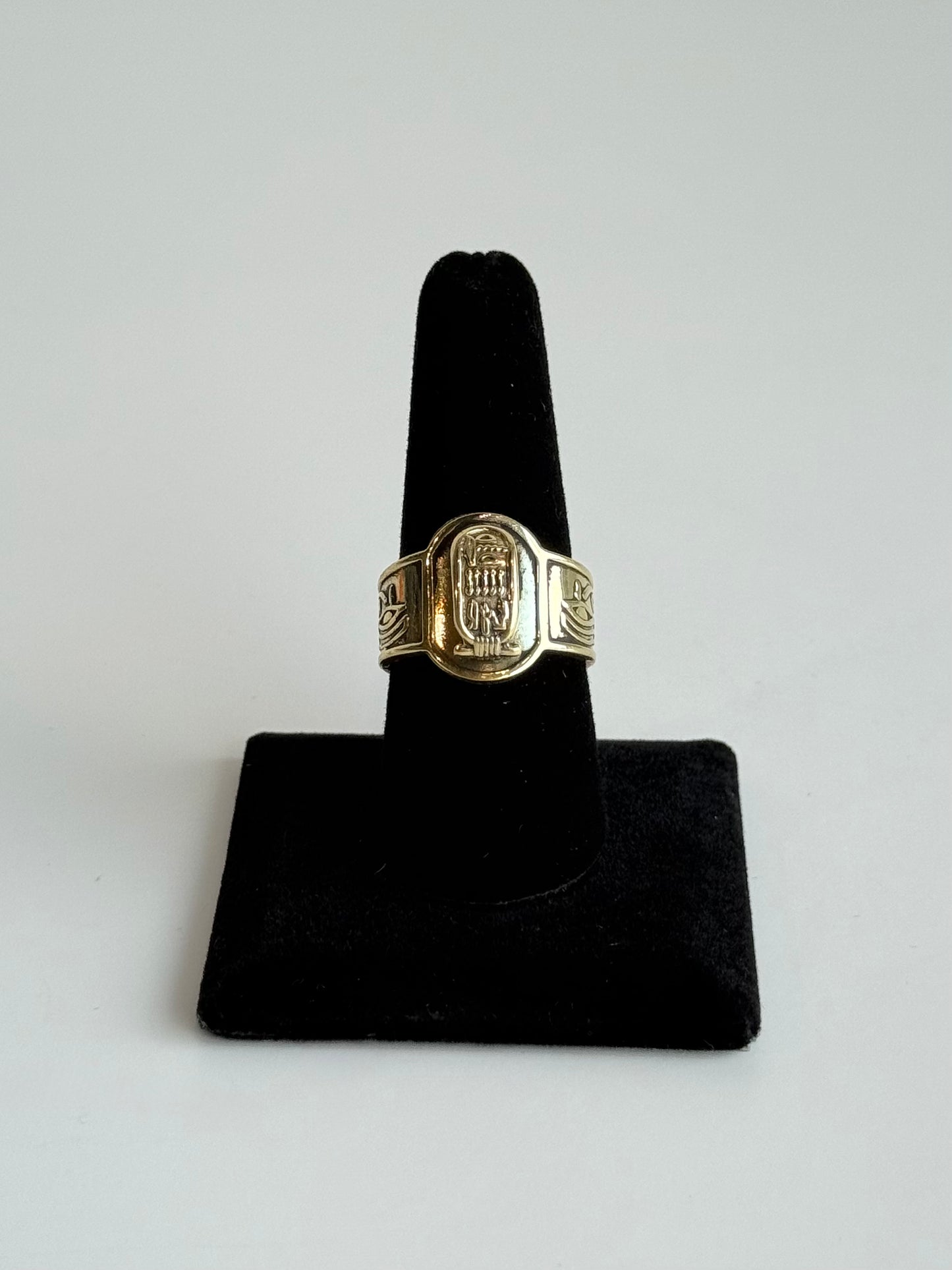 Cartouche Adjustable Brass Ring – Best Fits Size 9 and Can Be Adjusted Larger