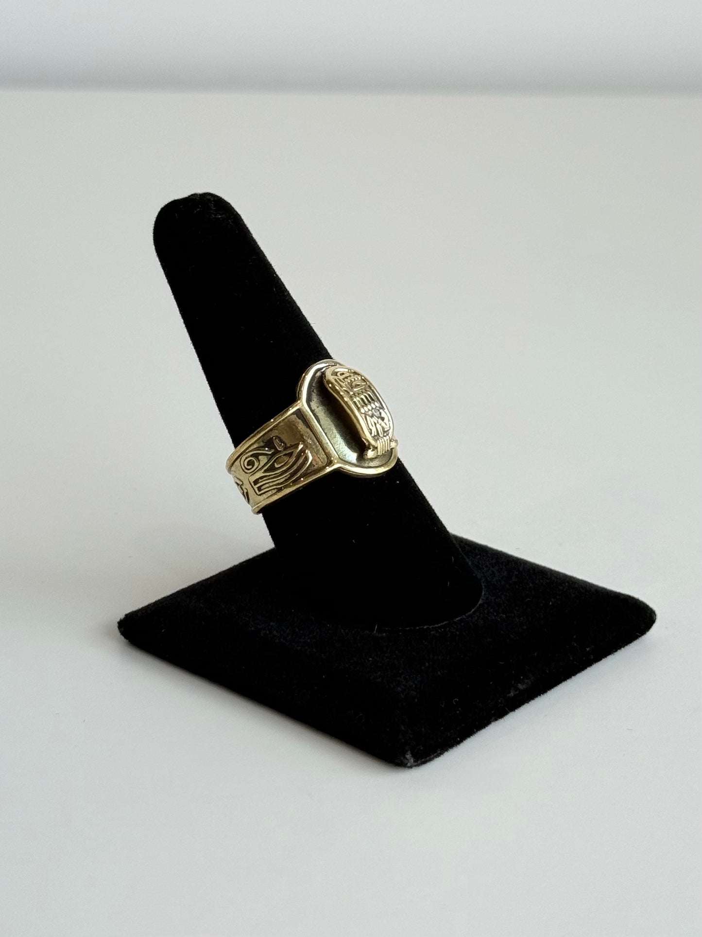 Cartouche Adjustable Brass Ring – Best Fits Size 9 and Can Be Adjusted Larger