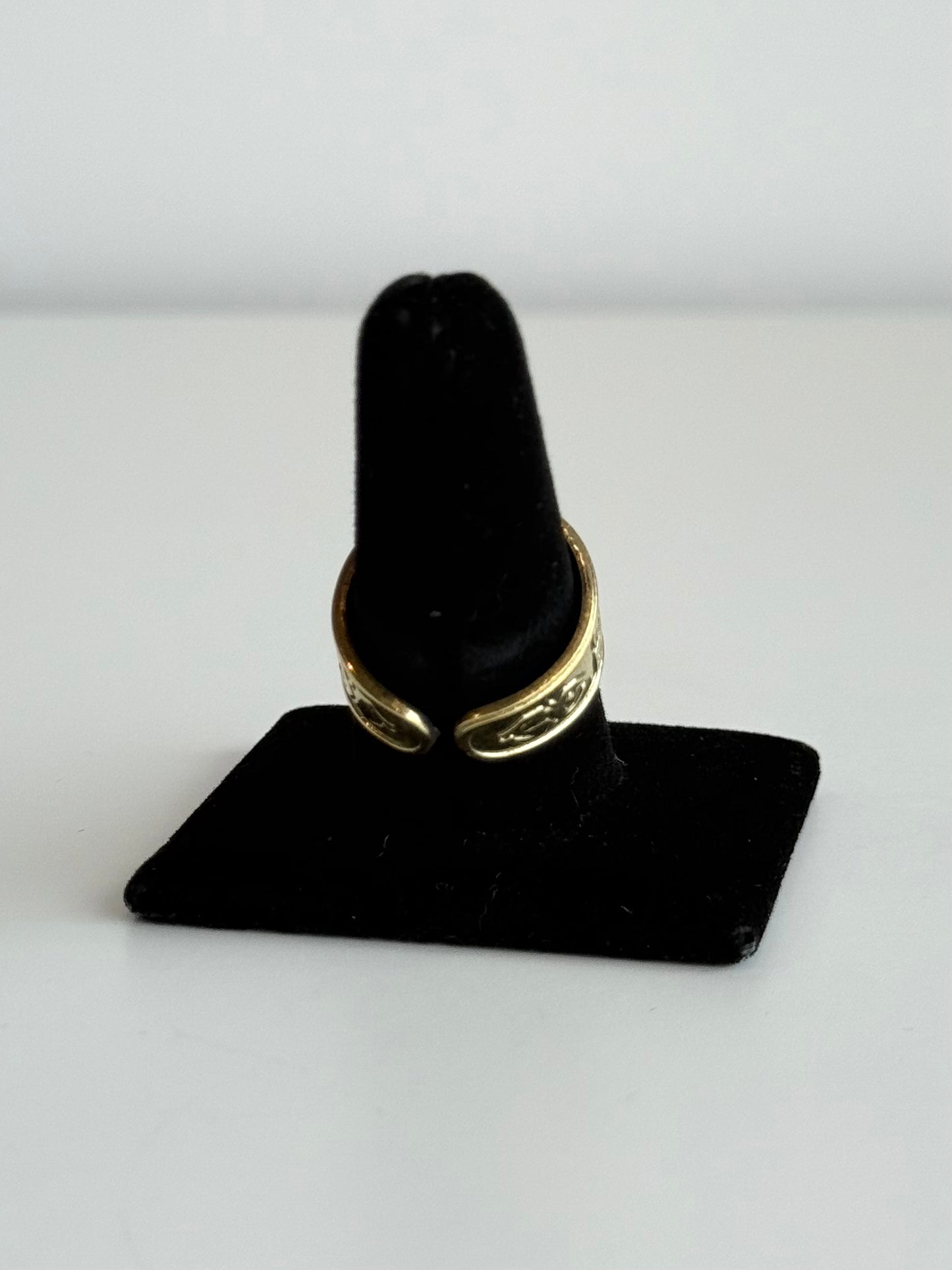 Cartouche Adjustable Brass Ring – Best Fits Size 9 and Can Be Adjusted Larger